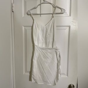 Xs wrap mini white dress